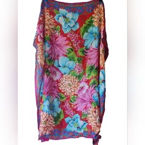 Oscar de la Renta Vintage 80s Vibrant Geometric Scarf Croquette Girl